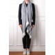 RUPSHU GRIGIO, plaid Pashmina spessa 100% cashmere filata a mano