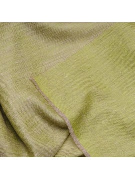 Genuine pashmina 100% cashmere reversible green / natural beige﻿