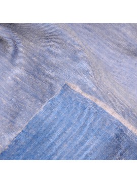 SWAN BLEU, châle véritable Pashmina 100% cachemire réversible