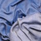 SWAN BLEU, châle véritable Pashmina 100% cachemire réversible