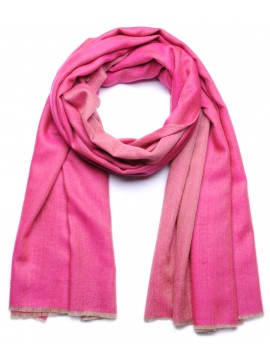 SWAN PINK, Handwoven cashmere pashmina Shawl reversible