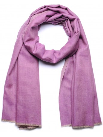 SWAN LILA, Schal echter reversible pashmina 100% handgewebter Kaschmir