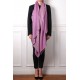 SWAN PURPLE, Handwoven cashmere pashmina Shawl reversible