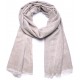 YANDER BEIGE CHIARO, scialle Pashmina in 100% cashmere filato a mano