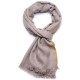 LINA BEIGE e ORO, stola vera Pashmina 100% cashmere ricamata a mano