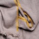 LINA BEIGE und GOLD, echte handbestickte Pashmina-Stola 100% Kaschmir