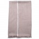 LINA BEIGE y BLANCO, estola pashmina 100% cachemira bordada a mano