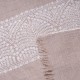 EMMA BEIGE, hand-embroidered 100% cashmere pashmina stole