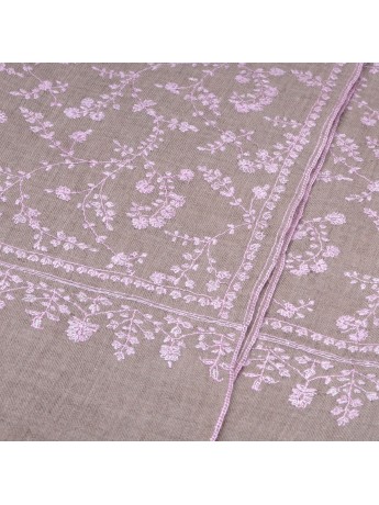 ZOE PINK, real pashmina 100% cashmere with handmade embroideries