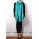 BETTY TURQUOISE, hand-embroidered 100% cashmere pashmina shawl