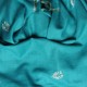 BETTY TURQUOISE, handgeborduurde 100% kasjmier pashmina sjaal