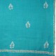 BETTY TURQUOISE, hand-embroidered 100% cashmere pashmina shawl