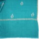 BETTY TURQUOISE, hand-embroidered 100% cashmere pashmina shawl