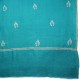 BETTY TURQUOISE, handgeborduurde 100% kasjmier pashmina sjaal