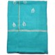 BETTY TURQUOISE, handgeborduurde 100% kasjmier pashmina sjaal