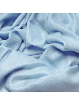 Echte Pashmina Stola Pastellblau 100% Handgewebter Kaschmir