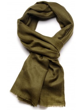 Pashmina Verde Militar - Estola 100% Cachemira