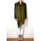 Echte Militair groene Pashmina - 100% cashmere Stola