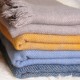 NYOMA BLAUW, dikke Pashmina sjaal 100% handgesponnen cashmere