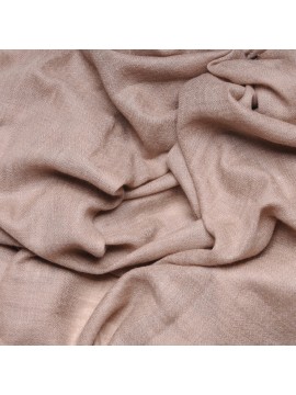 Pashmina Cuadrada 100% Cachemira Natural Beige Tejida a Mano