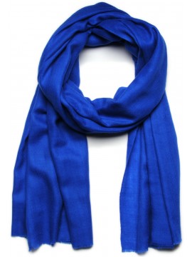 Pashmina Bleu cobalt - Châle 100% cachemire