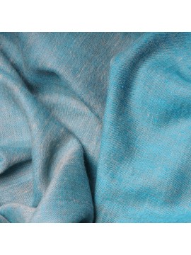 SACHA TURQUOISE, echte Pashmina stola 100% cashmere omkeerbaar