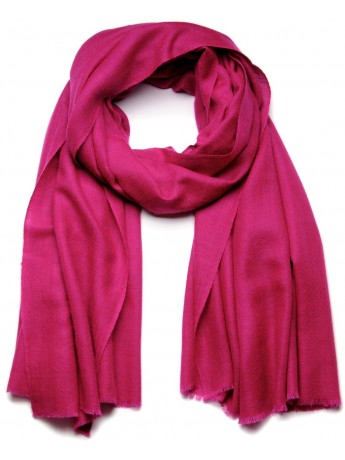Genuine shawl cashmere fuchsia pink big