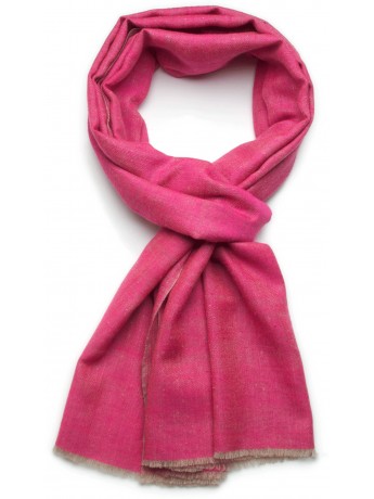 SACHA PINK, Handwoven cashmere pashmina Stole REVERSIBLE