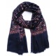 JANET NAVY, handgeborduurde 100% cashmere pashmina sjaal